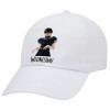 Adult Baseball Cap White 5-panel (POLYESTER, ADULT, UNISEX, ONE SIZE)