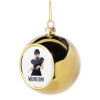 Golden Christmas tree ball ornament 8cm