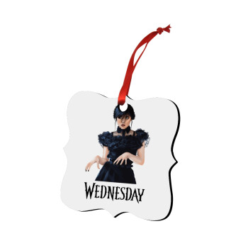 Wednesday Adams, dance with hands, Christmas ornament polygon wooden 7.5cm