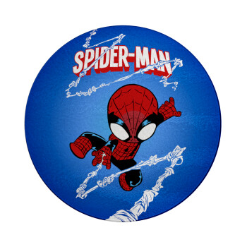 Spiderman kid, Επιφάνεια κοπής γυάλινη στρογγυλή (30cm)