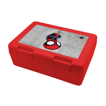 Spiderman upside down, Children's cookie container RED 185x128x65mm (BPA free plastic)