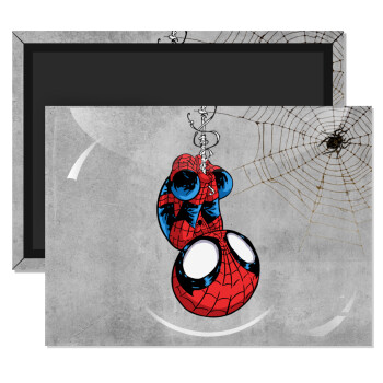 Spiderman upside down, Ορθογώνιο μαγνητάκι ψυγείου διάστασης 9x6cm