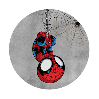 Spiderman upside down, Mousepad Round 20cm