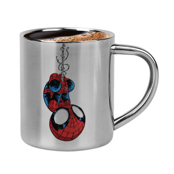 Spiderman upside down, Double-wall metal cup for espresso (220ml)