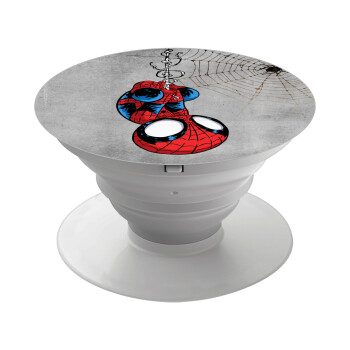 Spiderman upside down, Phone Holders Stand  White Hand-held Mobile Phone Holder