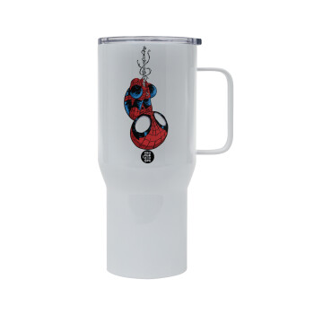 Spiderman upside down, Mega Stainless steel Tumbler with lid, double wall 750L