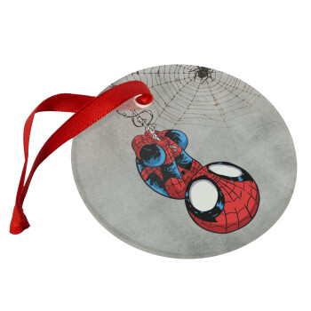 Spiderman upside down, Christmas ornament glass 9cm