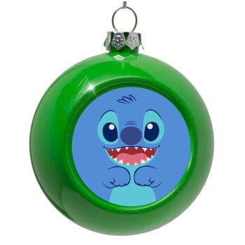 Lilo & Stitch blue, Green Christmas tree ornament bauble 8cm