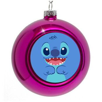 Lilo & Stitch blue, Purple Christmas tree ornament bauble 8cm