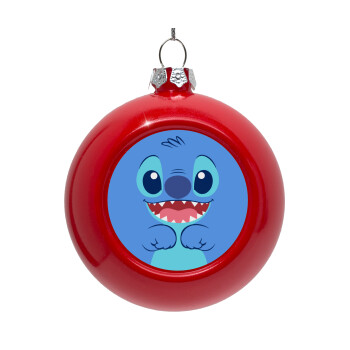 Lilo & Stitch blue, Red Christmas tree ornament bauble 8cm