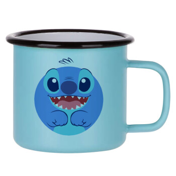 Lilo & Stitch blue, Κούπα Μεταλλική εμαγιέ ΜΑΤ σιέλ 360ml