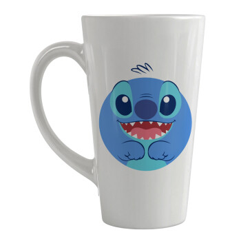 Lilo & Stitch blue, Κούπα κωνική Latte Μεγάλη, κεραμική, 450ml