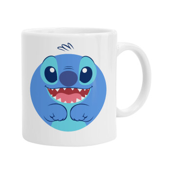 Lilo & Stitch blue, Ceramic coffee mug, 330ml (1pcs)