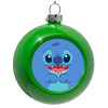 Green Christmas tree ornament bauble 8cm