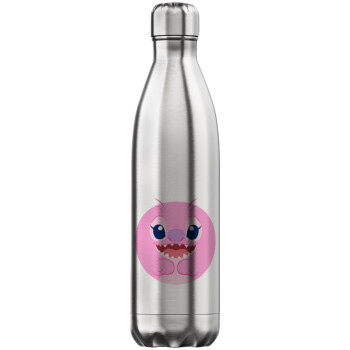 Lilo & Stitch Angel pink, Inox (Stainless steel) hot metal mug, double wall, 750ml