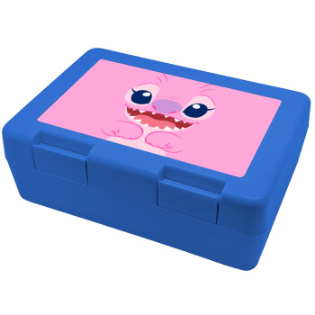 Lilo & Stitch Angel pink, Παιδικό δοχείο κολατσιού ΜΠΛΕ 185x128x65mm (BPA free πλαστικό)