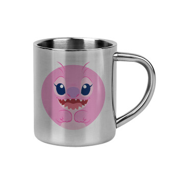 Lilo & Stitch Angel pink, Mug Stainless steel double wall 300ml