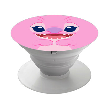 Lilo & Stitch Angel pink, Phone Holders Stand  White Hand-held Mobile Phone Holder