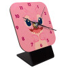 Quartz Table clock in natural wood (10cm)