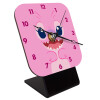 Quartz Wooden table clock with hands (10cm)