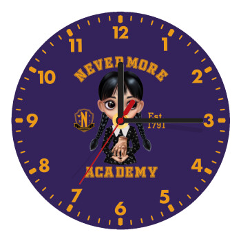 Wednesday Adams, nevermore, Ρολόι τοίχου ξύλινο (20cm)