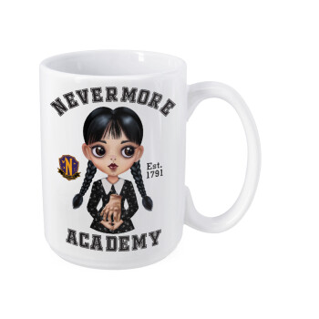 Wednesday Adams, nevermore, Κούπα Mega, κεραμική, 450ml