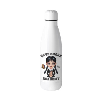 Wednesday Adams, nevermore, Metal mug thermos (Stainless steel), 500ml