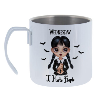 Wednesday Adams, i hate people, Mug Stainless steel double wall 400ml