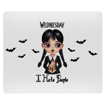 Wednesday Adams, i hate people, Mousepad rect 23x19cm