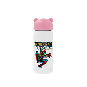 Spiderman no way home, Pink stainless steel thermal flask, 320ml