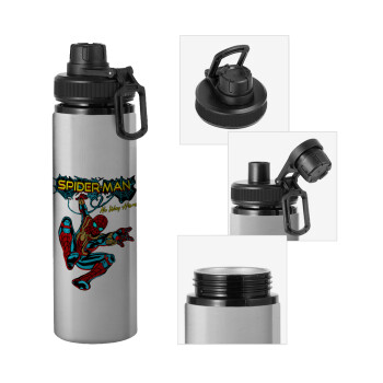 Spiderman no way home, Metallic water bottle with safety cap, 850ml aluminum