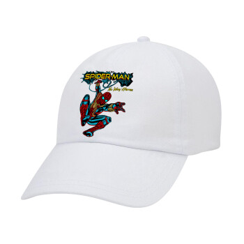Spiderman no way home, Καπέλο Ενηλίκων Baseball Λευκό 5-φύλλο (POLYESTER, ΕΝΗΛΙΚΩΝ, UNISEX, ONE SIZE)