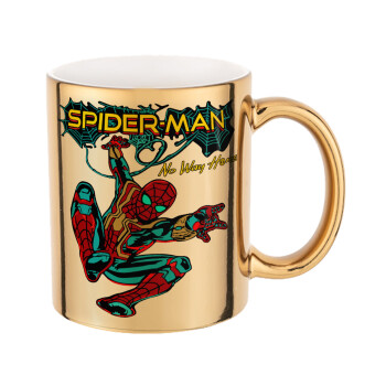 Spiderman no way home, Mug ceramic, gold mirror, 330ml