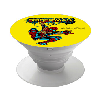 Spiderman no way home, Phone Holders Stand  White Hand-held Mobile Phone Holder