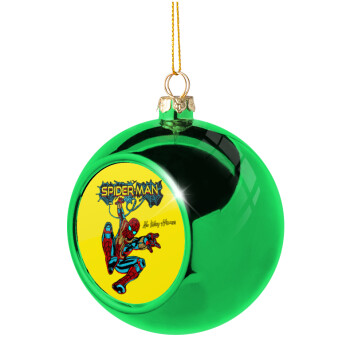 Spiderman no way home, Green Christmas tree ornament ball 8cm