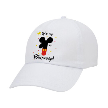 Disney look (Number) Birthday, Καπέλο Ενηλίκων Baseball Λευκό 5-φύλλο (POLYESTER, ΕΝΗΛΙΚΩΝ, UNISEX, ONE SIZE)