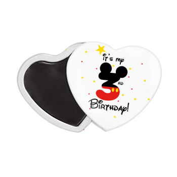 Disney look (Number) Birthday, Μαγνητάκι καρδιά (57x52mm)