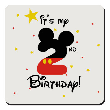 Disney look (Number) Birthday, Τετράγωνο μαγνητάκι ξύλινο 9x9cm