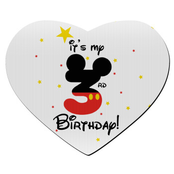 Disney look (Number) Birthday, Mousepad καρδιά 23x20cm