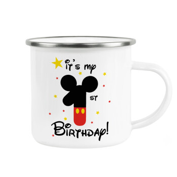 Disney look (Number) Birthday, Κούπα Μεταλλική εμαγιέ λευκη 360ml