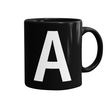 Μονόγραμμα , Mug black, ceramic, 330ml