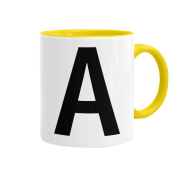 Μονόγραμμα , Mug colored yellow, ceramic, 330ml