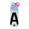 Children's hot water bottle, stainless steel, with safety straw, Pink/BlueCiel (360ml) BPA FREE