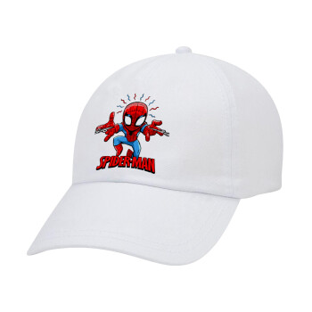 Spiderman flying, Καπέλο Ενηλίκων Baseball Λευκό 5-φύλλο (POLYESTER, ΕΝΗΛΙΚΩΝ, UNISEX, ONE SIZE)