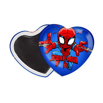 Spiderman flying, Μαγνητάκι καρδιά (57x52mm)