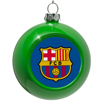 Barcelona FC, Green Christmas tree ornament bauble 8cm