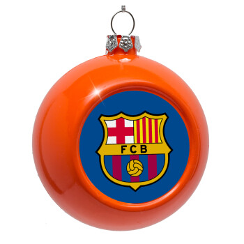 Barcelona FC, Orange Christmas tree ornament bauble 8cm