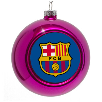 Barcelona FC, Purple Christmas tree ornament bauble 8cm