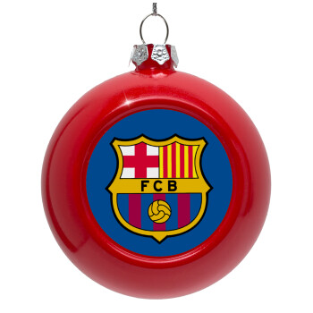 Barcelona FC, Red Christmas tree ornament bauble 8cm