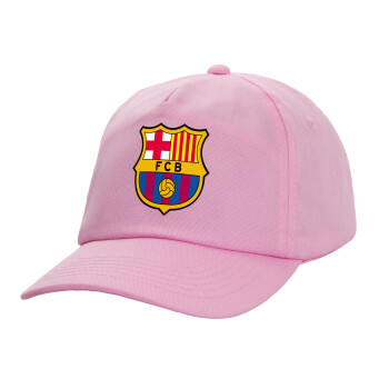 Barcelona FC, Καπέλο Ενηλίκων Baseball, 100% Βαμβακερό,  ΡΟΖ (ΒΑΜΒΑΚΕΡΟ, ΕΝΗΛΙΚΩΝ, UNISEX, ONE SIZE)